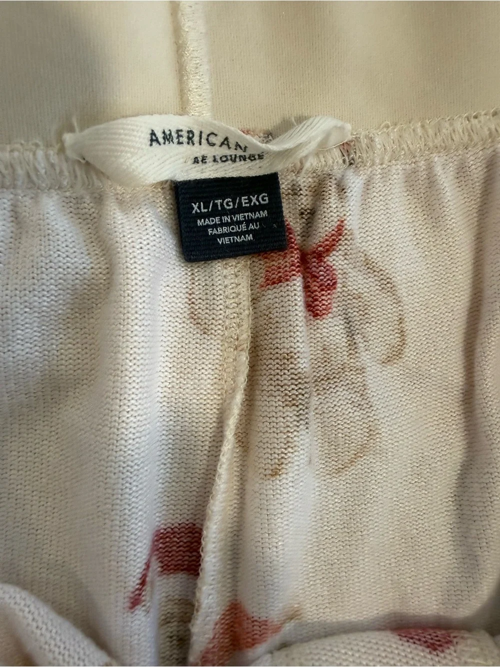 American Eagle Holiday Teddy Bear Plush PJ Set XL